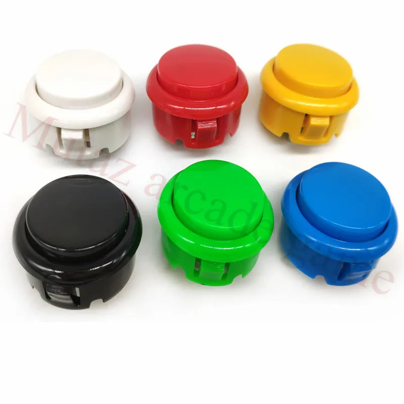 

10pcs/Lot arcade button 30mm copy sanwa round push buttons with microswitch short version game machine diy parts