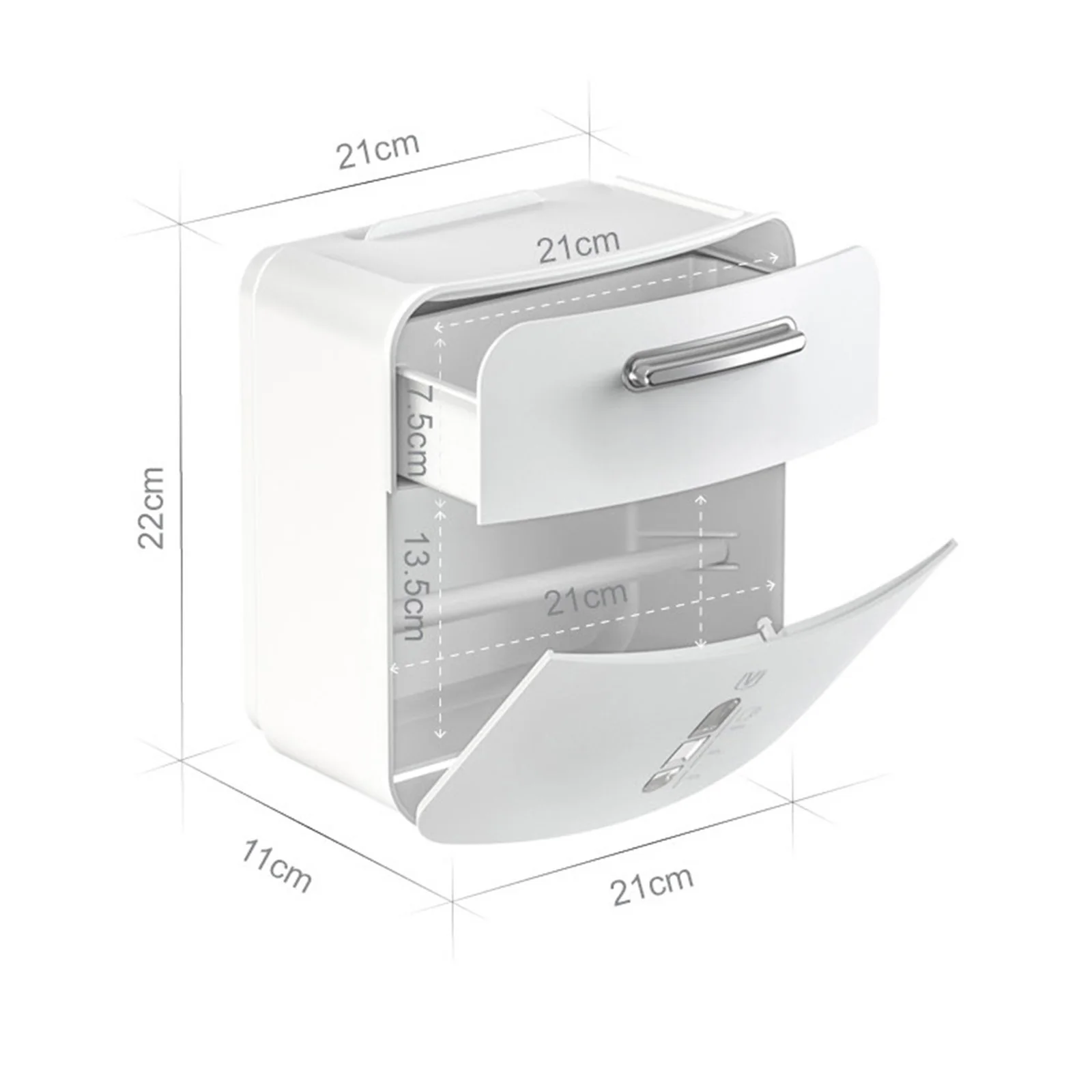 Soporte de papel higiénico impermeable para montaje en pared, bandeja creativa, caja de almacenamiento de tubos de papel en rollo, caja de pañuelos