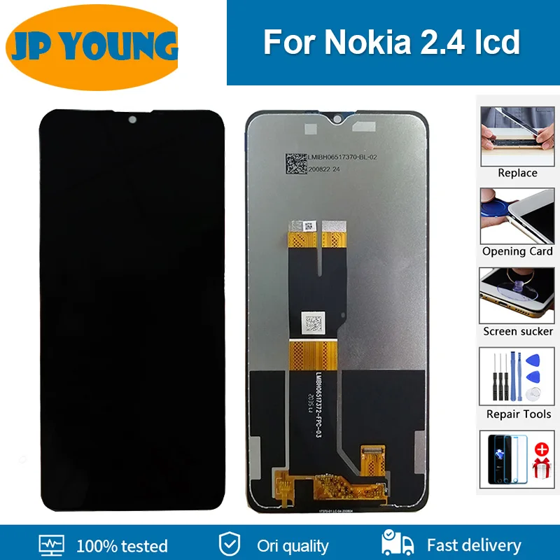 

Original LCD Display for Nokia 2.4 Touch Screen Digitizer Assembly Digitizer Phone Replacement Part for Nokia TA-1277 TA-1275