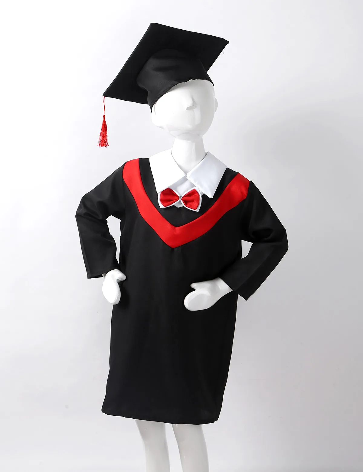 Robe avec chapeau pour garçons et filles, uniforme de remise de diplôme, uniforme pour enfants élèves du primaire, Costume de jeu de rôle Cosplay pour enfants