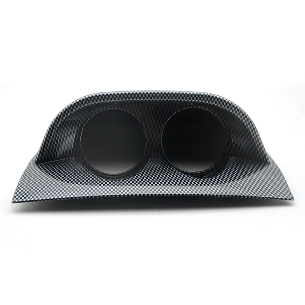 Universal Two Holes 52mm Gauge Meter Dash Board Pod Flate Base Black both for Left&right Hand Drive in Carbon Finished