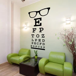 Modern Glasses Eye Chart Optical Window Wall Sticker Eye Doctor Optometry Hipster Eyewear Specs Frames Glass Wall Decal Vinyl