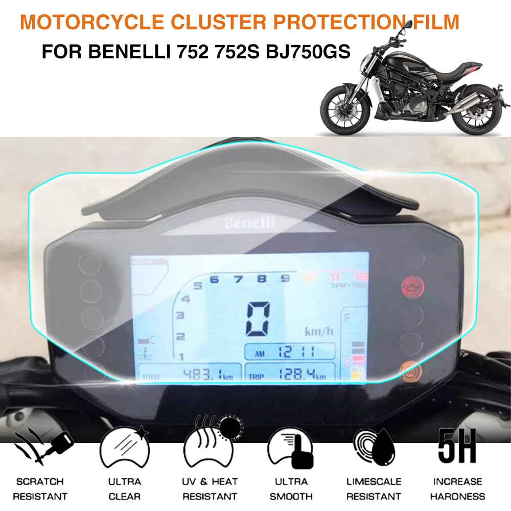 For Benelli 752 752s BJ750gs Cluster Scratch Protection Film motoecycle Screen Protector Instrument Speedometer Film