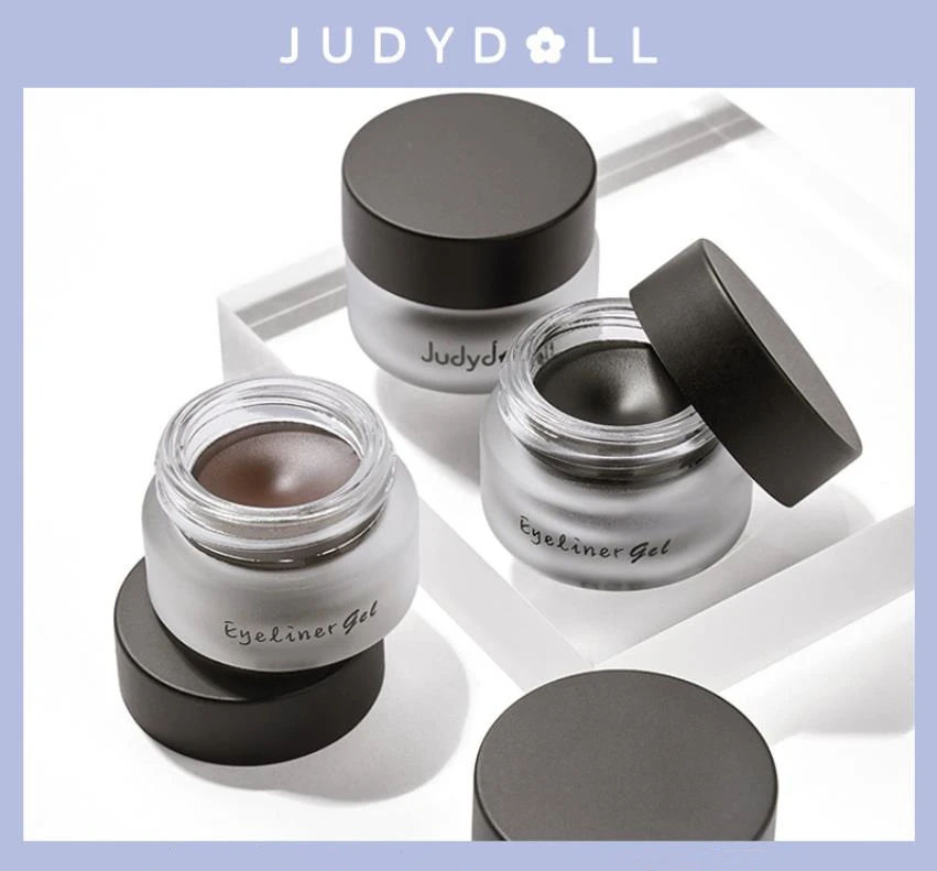 Judydoll-delineador de ojos de Gel negro y marrón, maquillaje de Ojos de larga duración, resistente al agua, 24 horas