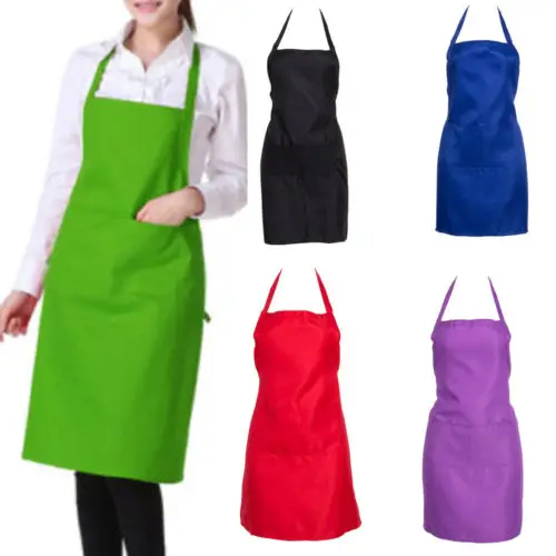 Women Men Adjustable Waterproof Bib Apron Dress Kitchen Restaurant Chef Classic Cooking Bib Household Pinafore