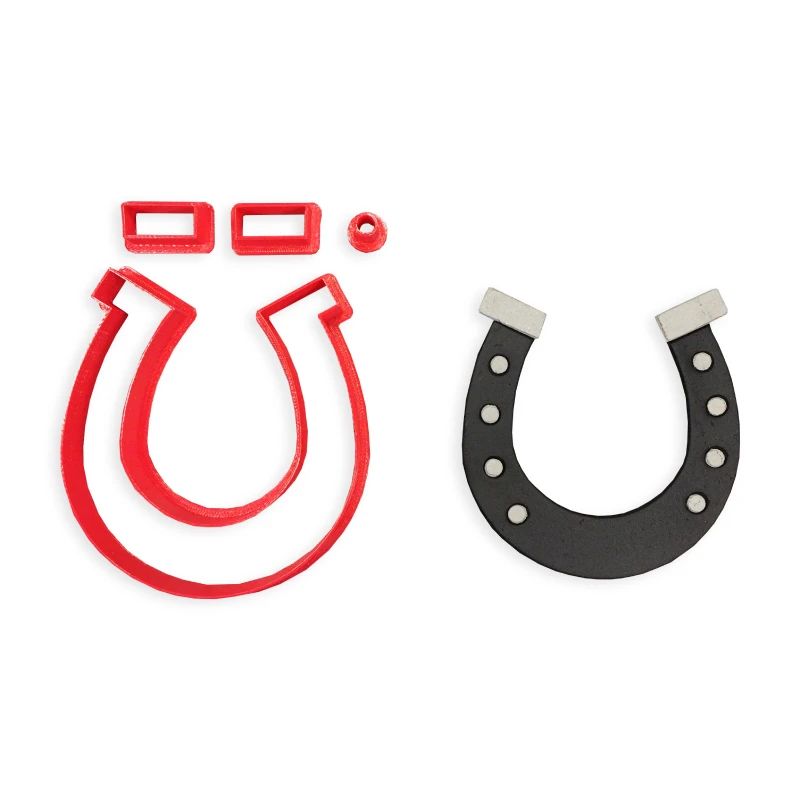 Horseshoe Horse Head Stick and Rider Cake Cupcake Fondant Cover Top Decorating 3D Printed Baking Tools Cookie Cutter