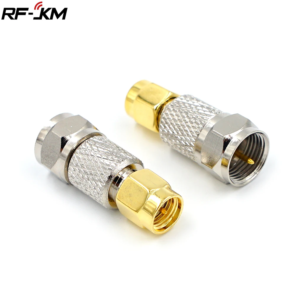 

F Тип штекер к SMA штекер прямой RF коаксиальный адаптер F разъем к SMA конвертер золото