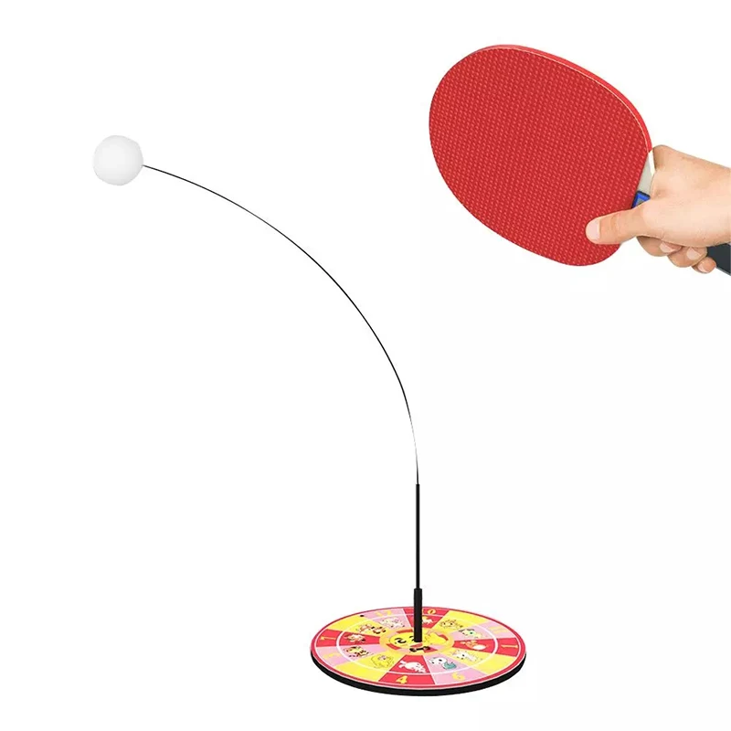 Table Tennis Trainer Multifunctional Detachable Safe Magnetic Dart Elastic Soft Shaft Rebound Table Tennis Training Practice Bal