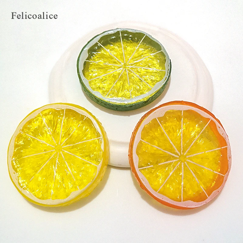 

3pcs/bag Slime Additives Charms Pretend Lemon Slice Cabochons Fruit Filler For Fluffy Clear Cloud Slime Clay