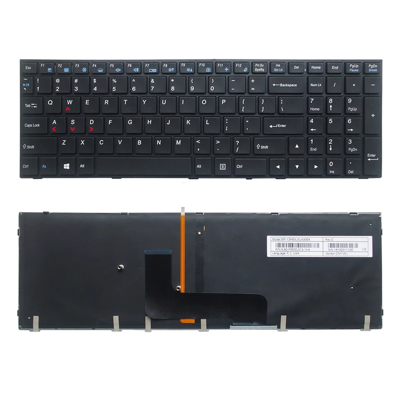 US Backlit Laptop Keyboard For Clevo P651 P651SE P655 P671 P655SE P671SG P650HP3 P650 P670RE3 P670RG P650RE3 P650RE6 P650RG