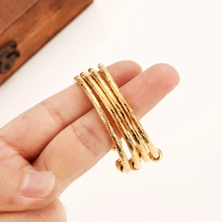 4pcs Dubai Gold Silver Color Baby Small Bangle Child Bracelet For Kid African Children Bairn Jewelry Baby Mideast Arab Cute Gift