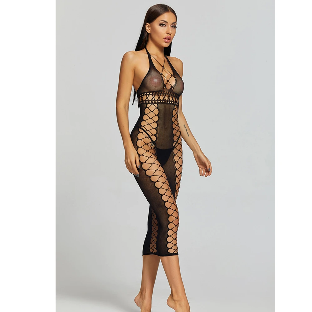 Sexy lingerie erótico quente bodystocking bodysuits aberto virilha collants corpo transparente meias roupas de sexo malha roupa interior