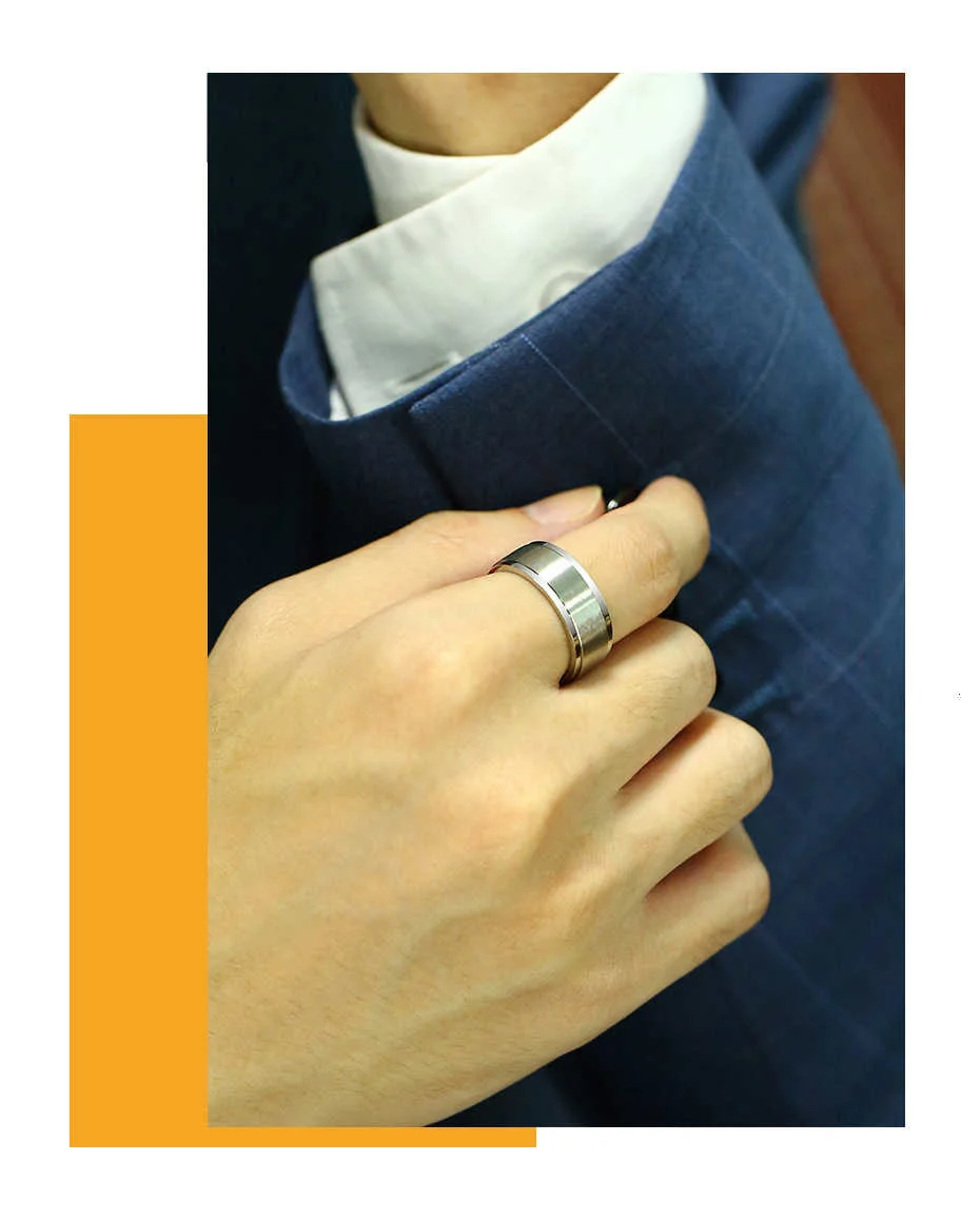 Vnox 6/8 mm Spinner-Ring für Herren, Stressabbau-Zubehör, klassisches Edelstahl-Ehering, lässiger Wikinger-Rune-Sportschmuck – Detail 3