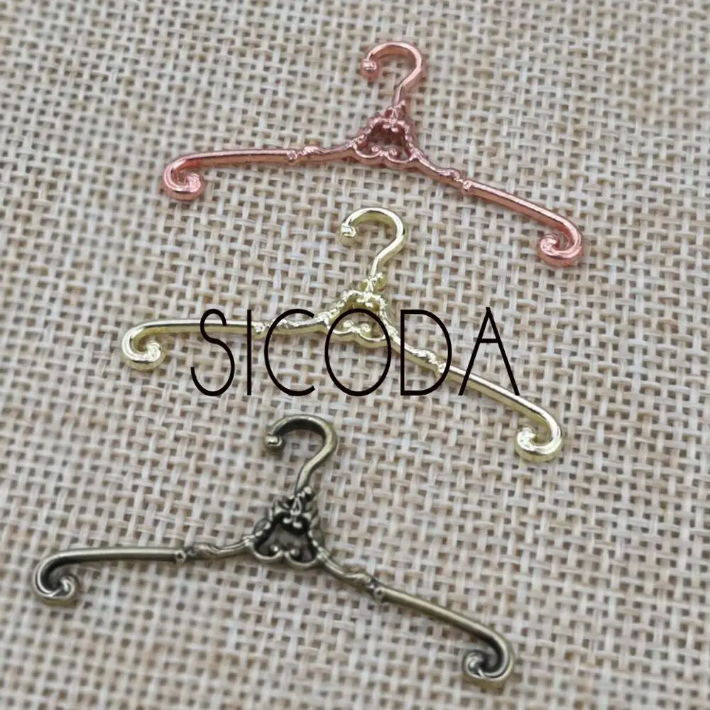 BJD Hanger Doll Accessories Doll Hangers  Doll Barbie 3/4/6/8 Points Ob11 Mini Doll Color Doll Metal Clothes Hanging 20pcs