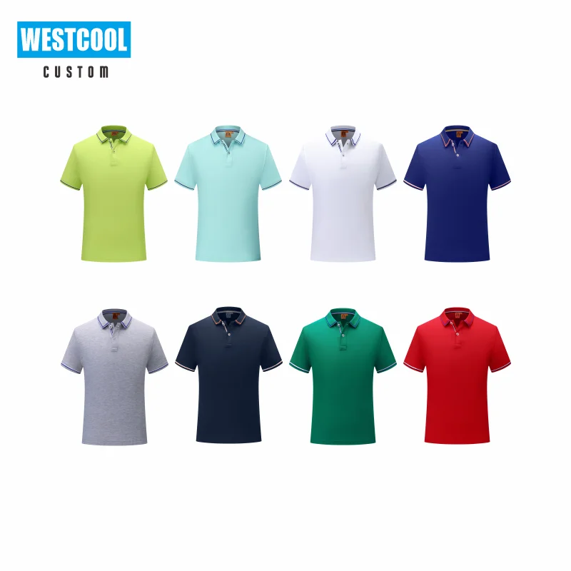 High-End Fashion Polo Shirt Custom Embroidery Men and Women Polo T Shirts Customize Logo WESTCOOL 2021 Summer