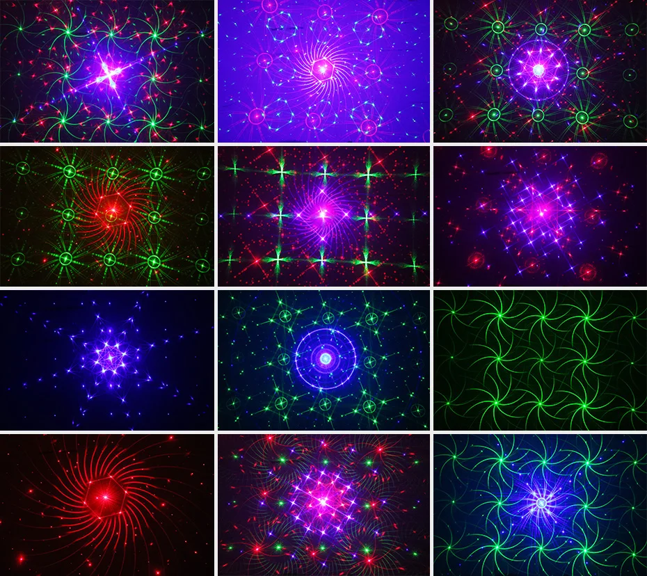 ALIEN New 96 Patterns RGB Mini Laser Projector Light  DJ Disco Party Music Laser Stage Lighting Effect With LED Blue Xmas Lights