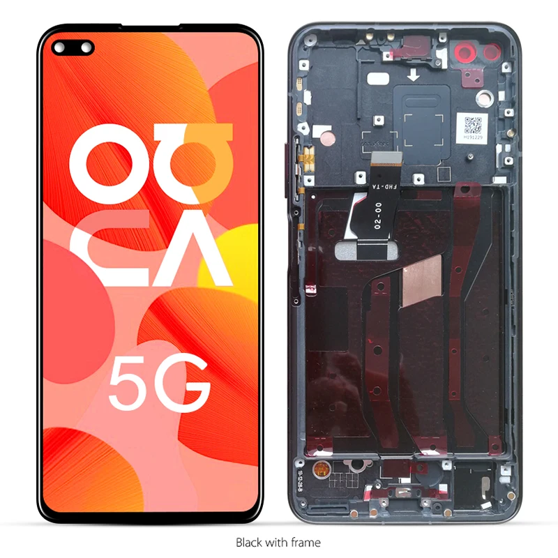 Original For Huawei Nova 6 5G LCD Display Screen Touch Digitizer Assembly For 6.57‘’ Honor V30/View 30 With Frame Replace