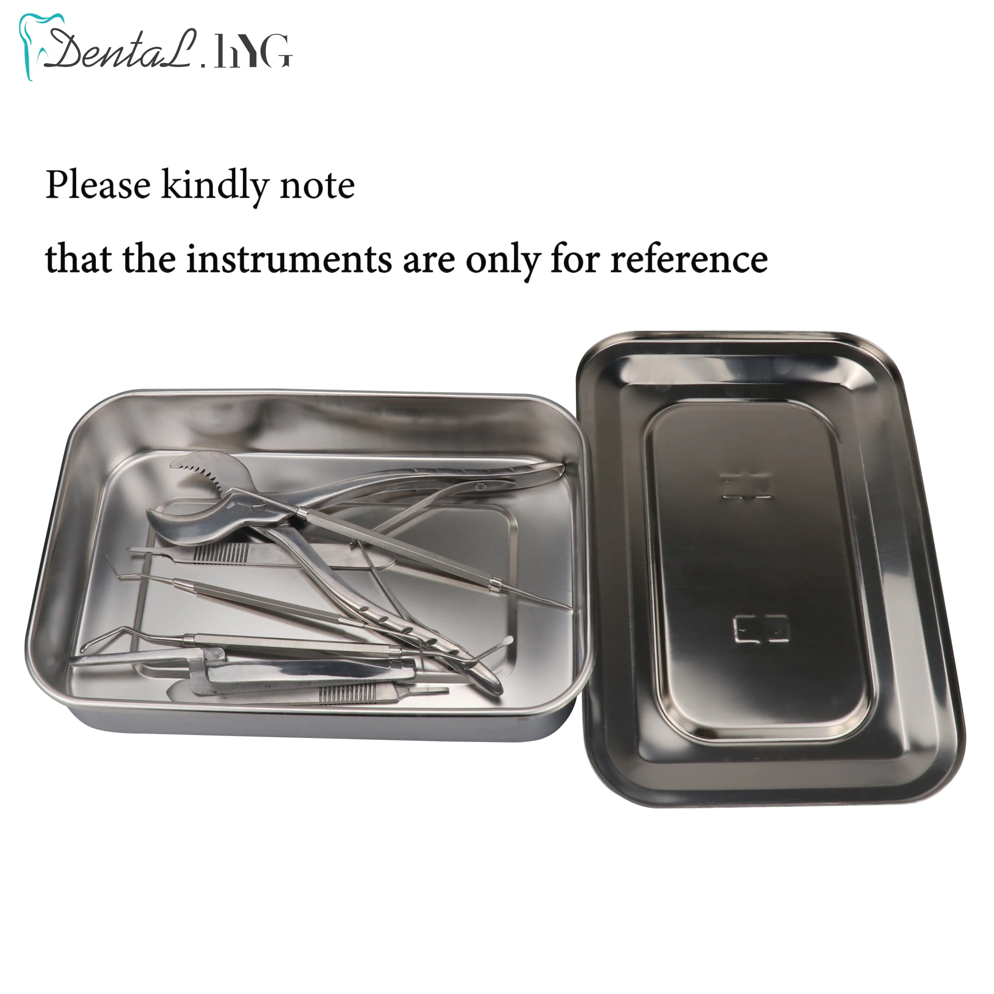 Dental Instruments Tray with Lid Stainless Steel Surgical Nursing Equipments Tools Sterilizer Container Dentist Storage Box