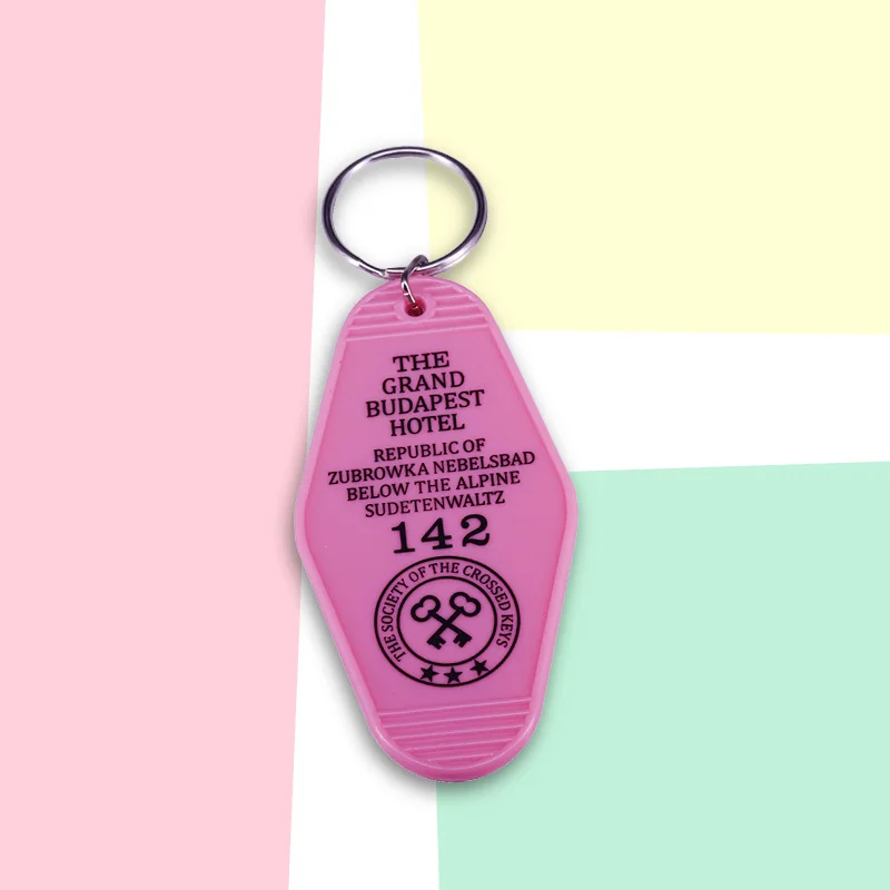 GBH Wes Anderson film Hotel Motel Keychain 142 Republic of Zubrowka Key Tag M. Gustave Rudeness is merely the expression of fear