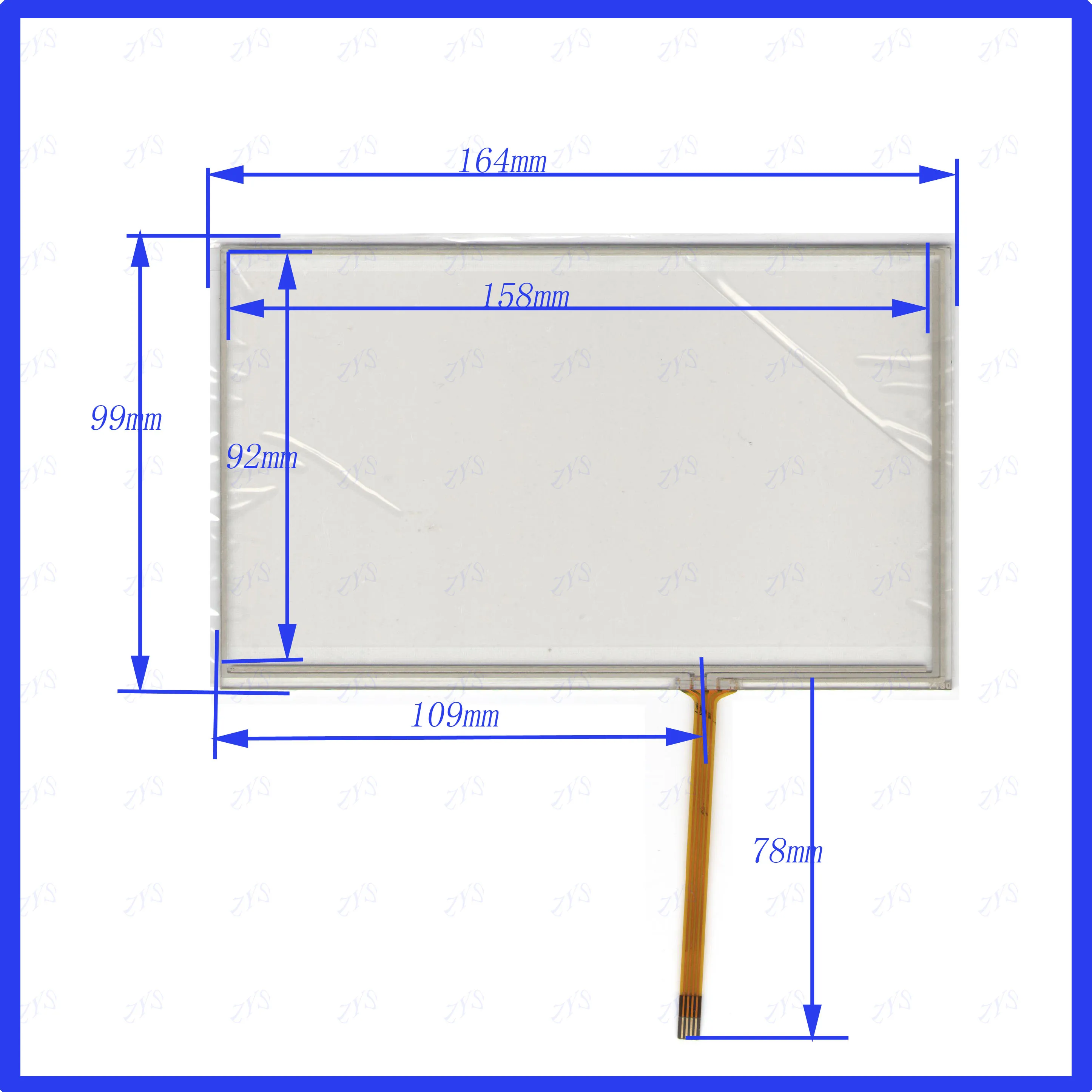 

ZhiYuSun 5PCS/Lot KDT6514 this is compatible Contact point up 7inch Touch sensor glass Resistance screen KDT-6514