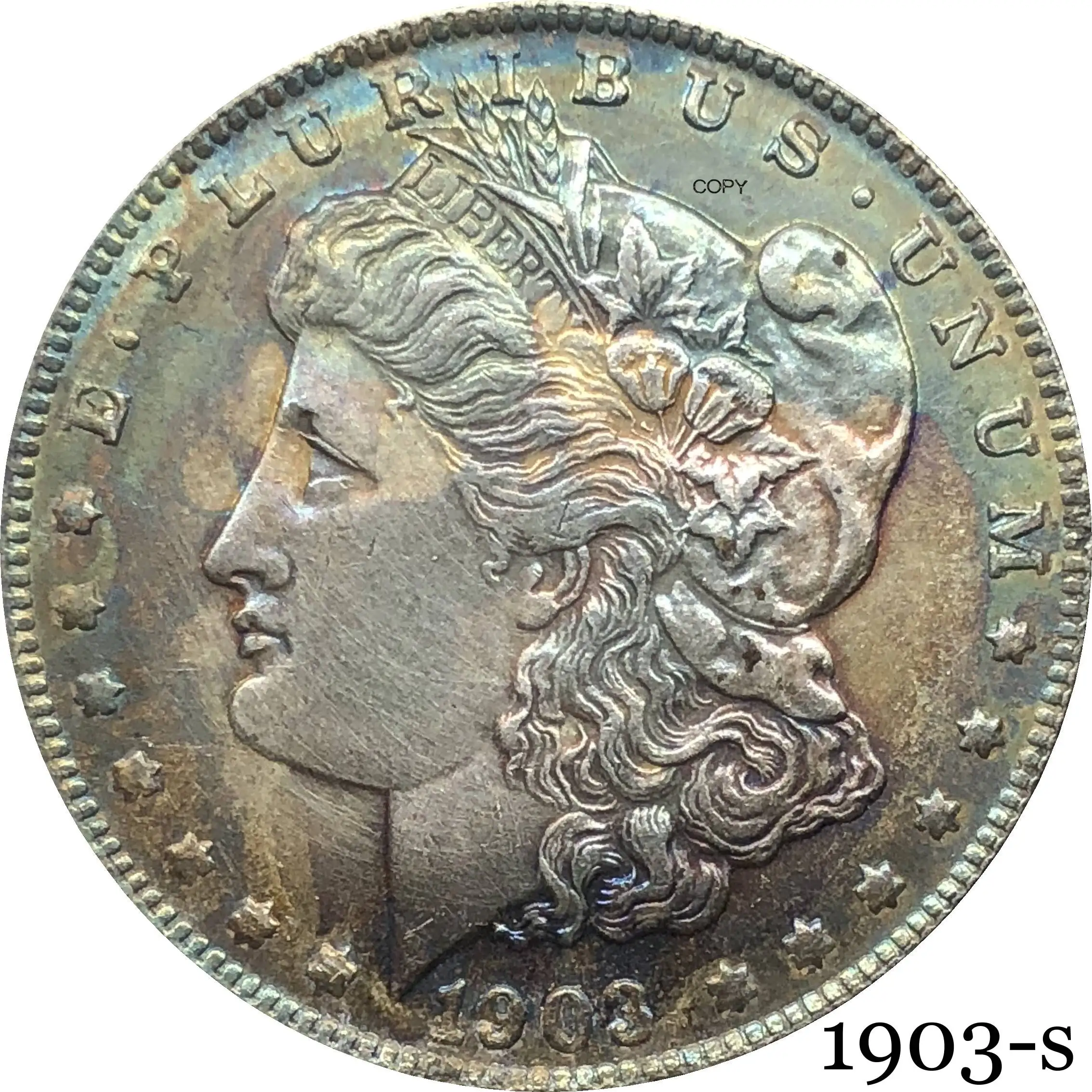 

United States Of America 1903 S Morgan One Dollar US Coin Liberty Cupronickel Silver Plated In God We Trust Copy Coin