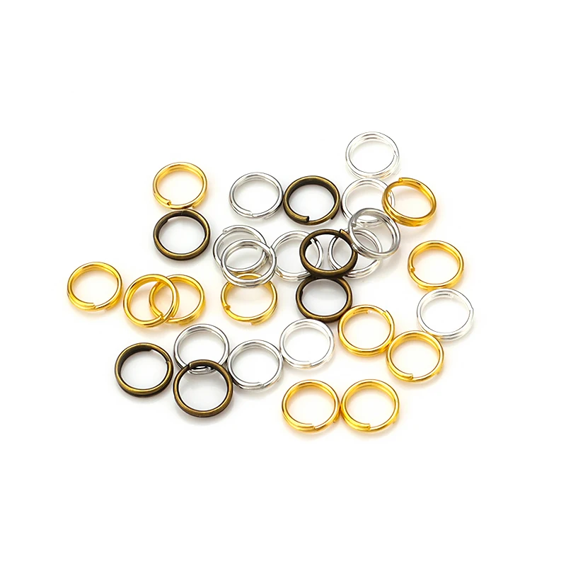 50-200pcs 4/5/6/8/10mm Stainless Steel Open Jump Rings Double Loops Split Rings Connection For DIY Bracelets Necklace Jewelry