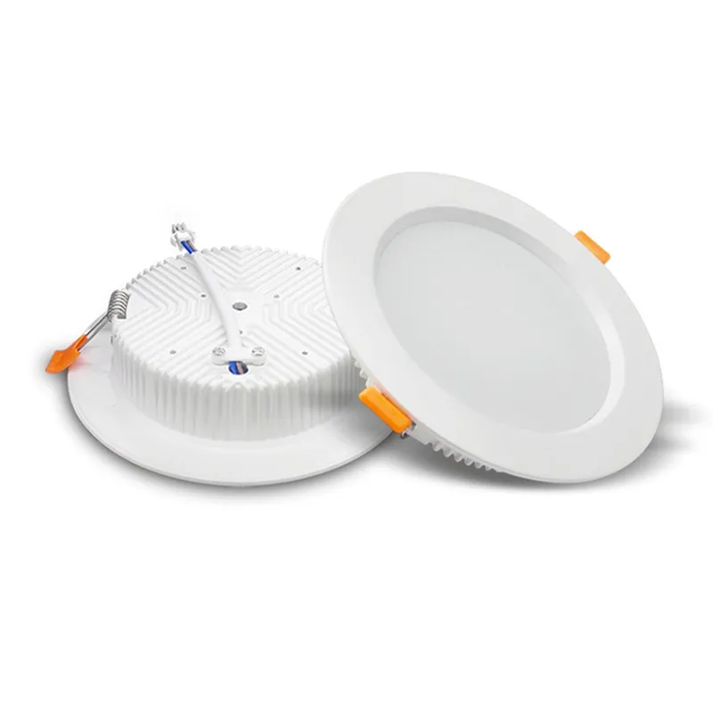 Ultra jasny okrągły downlight LED 3W 5W 7W 9W 12W 15W 18W 24W 30W Aluminium AC110V 220V LED Down Light Sufitowe wpuszczane światło punktowe