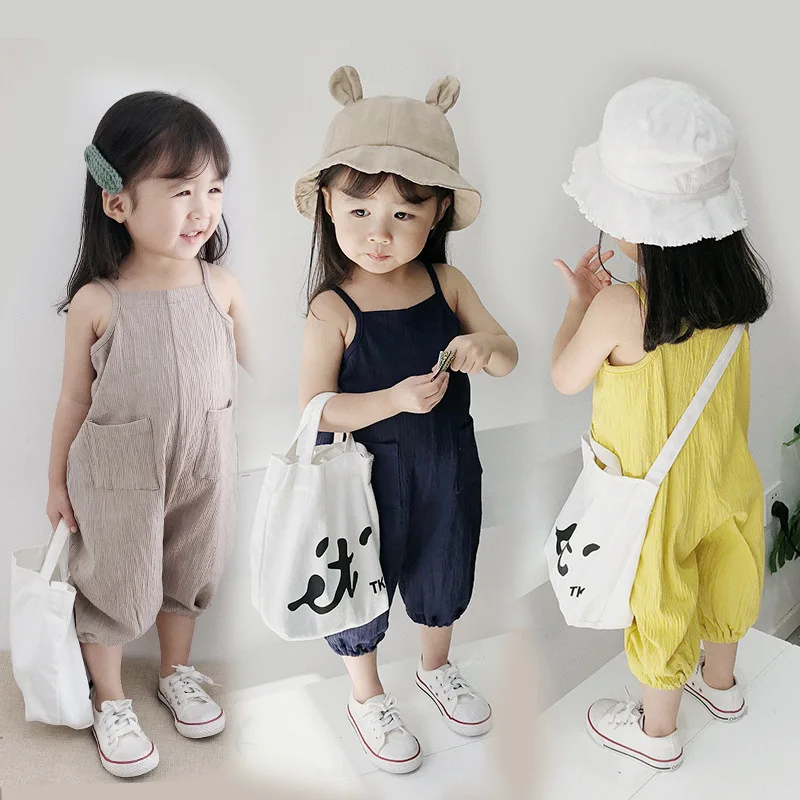 

Summer New Children's Sling Jumpsuit for Women Baby Loose Casual Overalls Cute Overalls Children's Teenage Girls Clothing