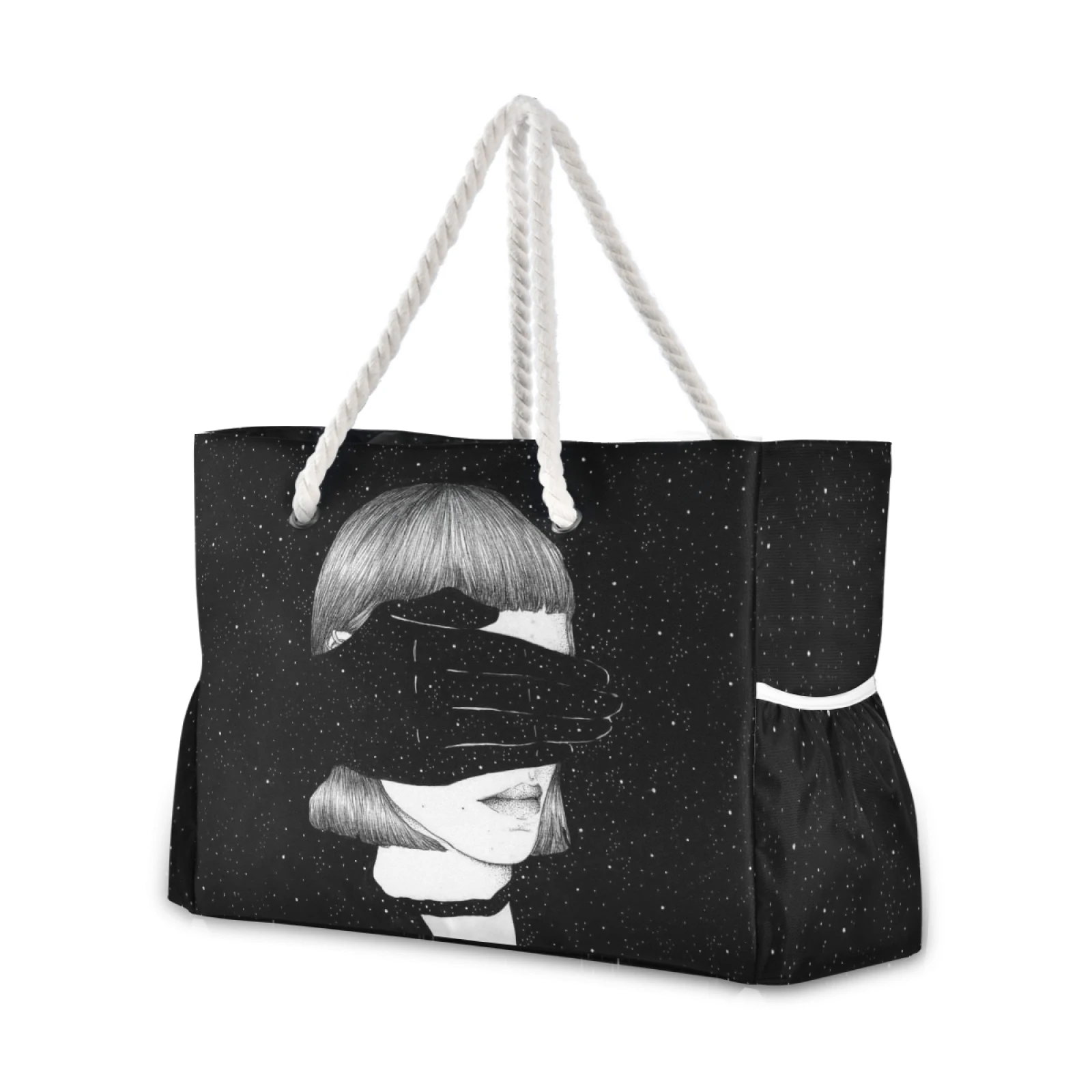 Top Brand Women Bags Bolso 2025 Fashion Women's Large Capacity Nylon Beach Handbag Stundent Shoulder Handbag Black Luxury Sac A