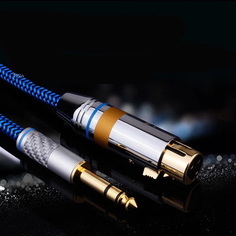HIFI 6N OCC 6.35mm 6.5 to XLR Male To Female Professional Audio Cable for Microphones Speakers Sound Consoles Amplifier