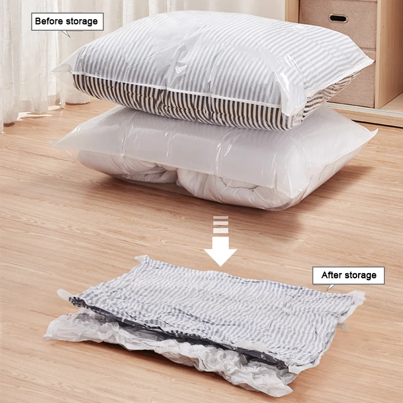 1/11pcs Vacuum Storage Bag with Valve Home Storage Organizer Foldable Clothes Sack Seal Compressed Travel Saving Package