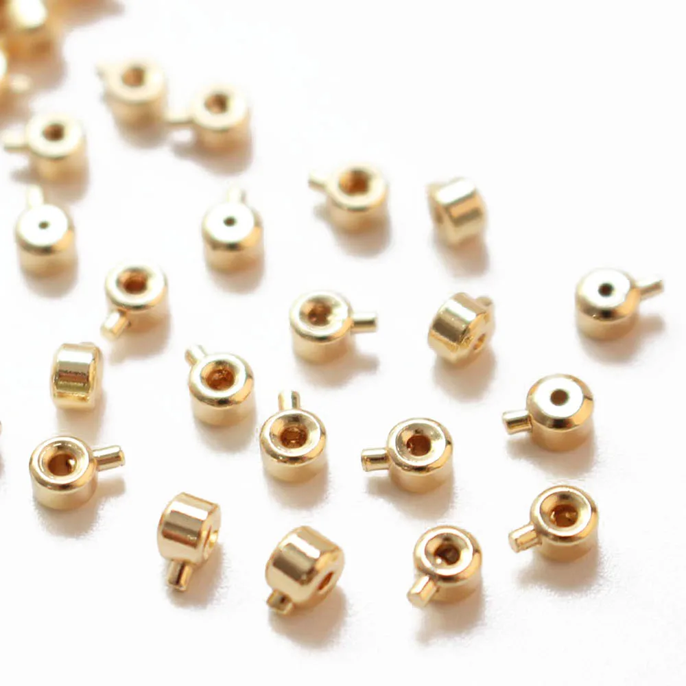 10pcs Button Button Closure Button Hand DIY Hand Chain Hand Chain Accessories Positioning Buckle Buckle 18 K Gold Plating