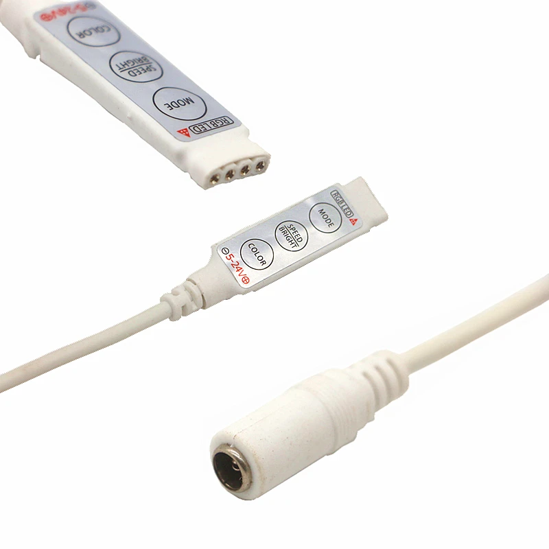 DC 5-24V Mini 3Key RGB LED Controller for SMD 2835 3528 5050 RGB LED Strip light