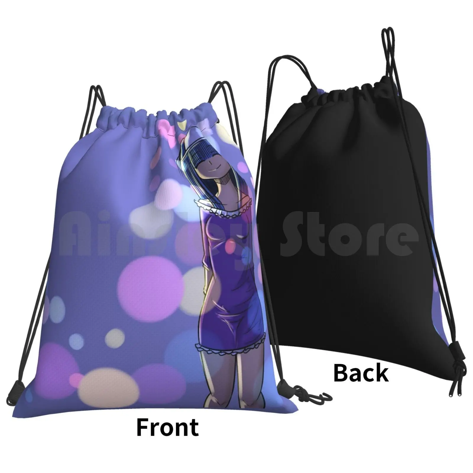 Maya Shiny Bubbles~ Backpack Drawstring Bags Gym Bag Waterproof Anime Manga Comics Webtoon Original Designart Oc