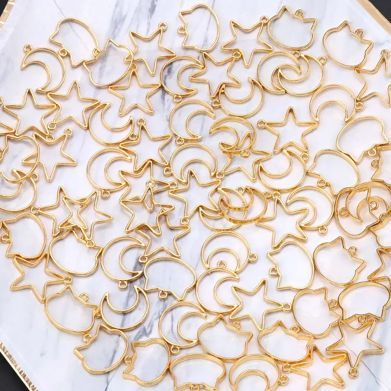 دلاية بإطار هندسي صغير ، مشغولات يدوية من راتنج الأشعة فوق البنفسجية ، سحر الحافة ، إطار مجوف ، راتنج الإيبوكسي ، حشوات المجوهرات ، 90 +