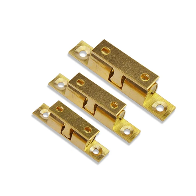 

10sets Modern 40/50/60mm Copper Touch Beads Lock Door Spring Clip Cabinet Door Catches Double Ball Catch Cabinet Door Latch