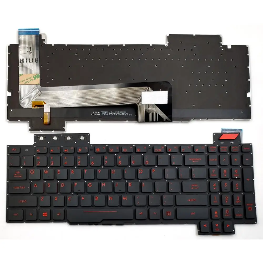 New For Asus FX503 FX503V FX503VD FX503VD-EH73 FX503VD-WH51 FX503VM FX503VM-EH73 FX503VM-NS52 Laptop Keyboard US Backlit