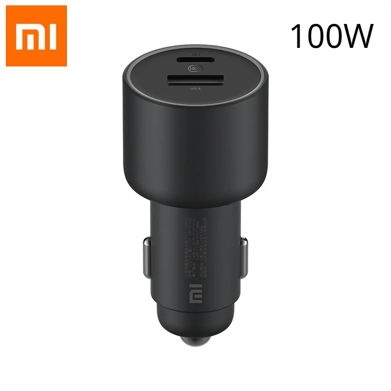 Xiaomi-cargador de coche, versión de carga rápida 1A1C, 100W, USB-C, 100W, carga rápida máxima/USB-A, salida de doble puerto USB-C
