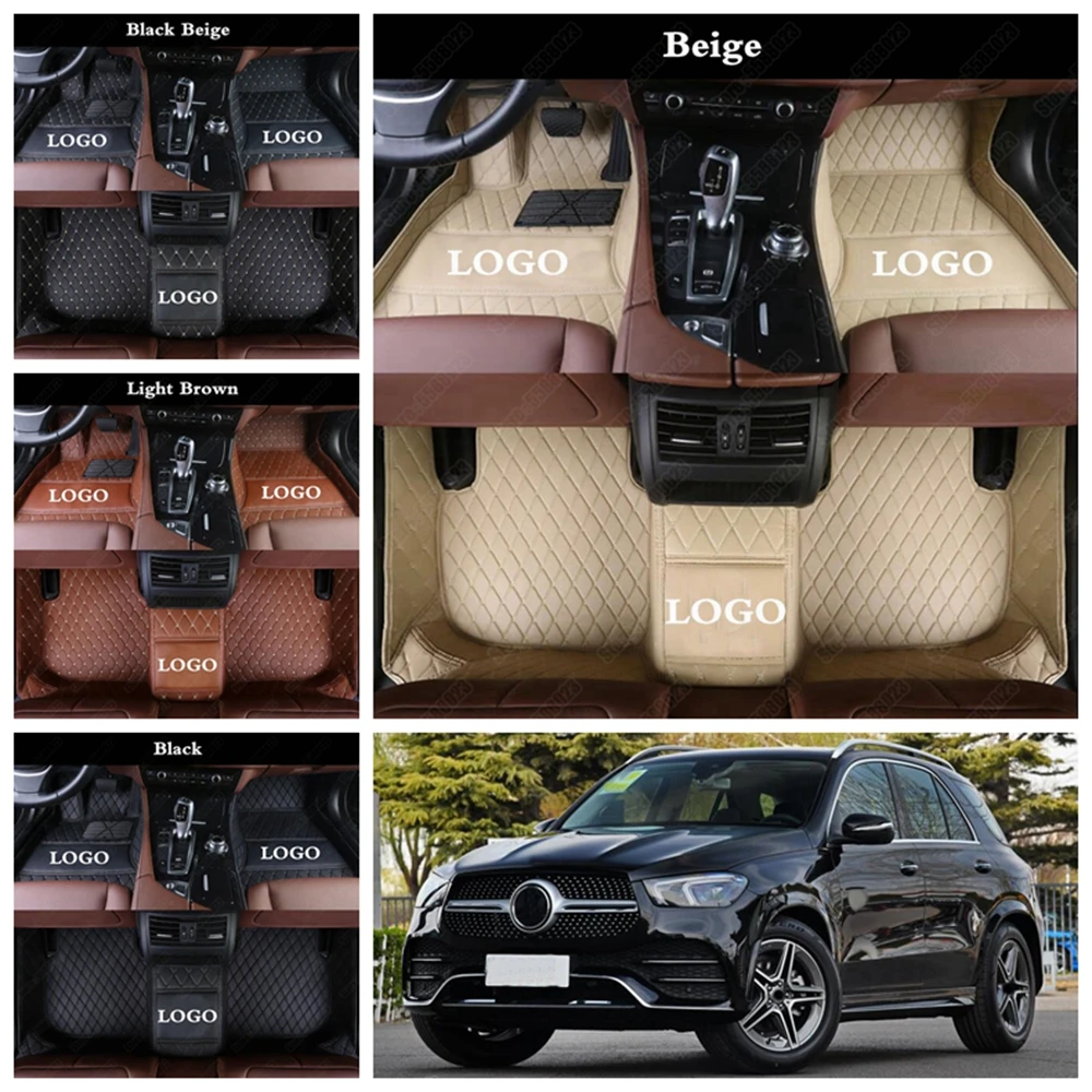 

Waterproof Custom Car Fit Floor Mats for Mercedes Benz GLE450 AMG GLE500 GLE550 GLE63 AMG All Weather Leather Auto Carpet Rugs