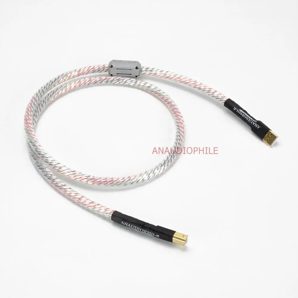 Hi-End Nordost Valhalla 7 Strands USB Audio Data Cable Sliver Plated HiFi USB A To B Cable