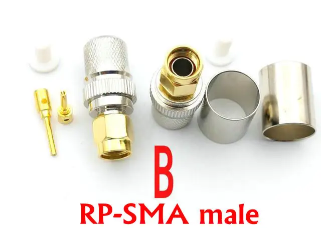 

20pcs copper RP SMA male crimp RG8 LMR400 RG213 RG165 RG393 RG214