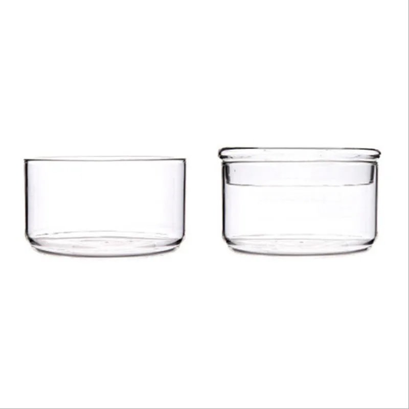 Small Containers with Lids, Glass Jars for Food, Can Overlap, Save Space Fridge Storage, Fruit Salad Fresh Bowl, Kitchen Items