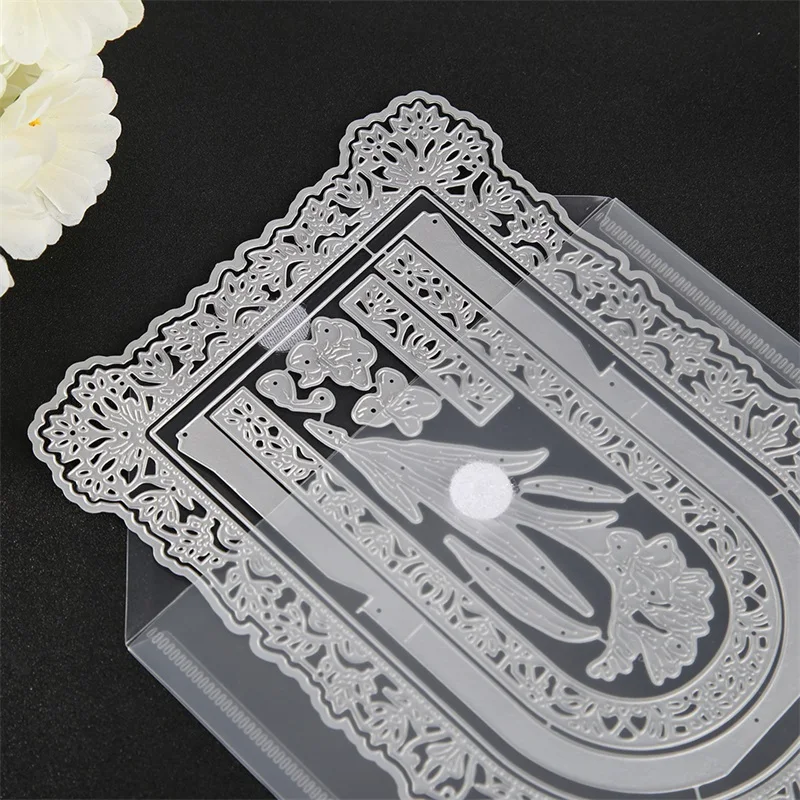 10-piece Set 7*9.4inch Magic Sticker Stick-up Transparent Portable Storage Bag Used To Store Dies Stamps Template Card Cover