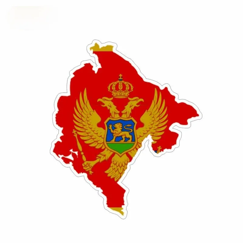 

Creative Decal Montenegro Flag Map Car Sticker Accessories Car Styling 12CM*14CM