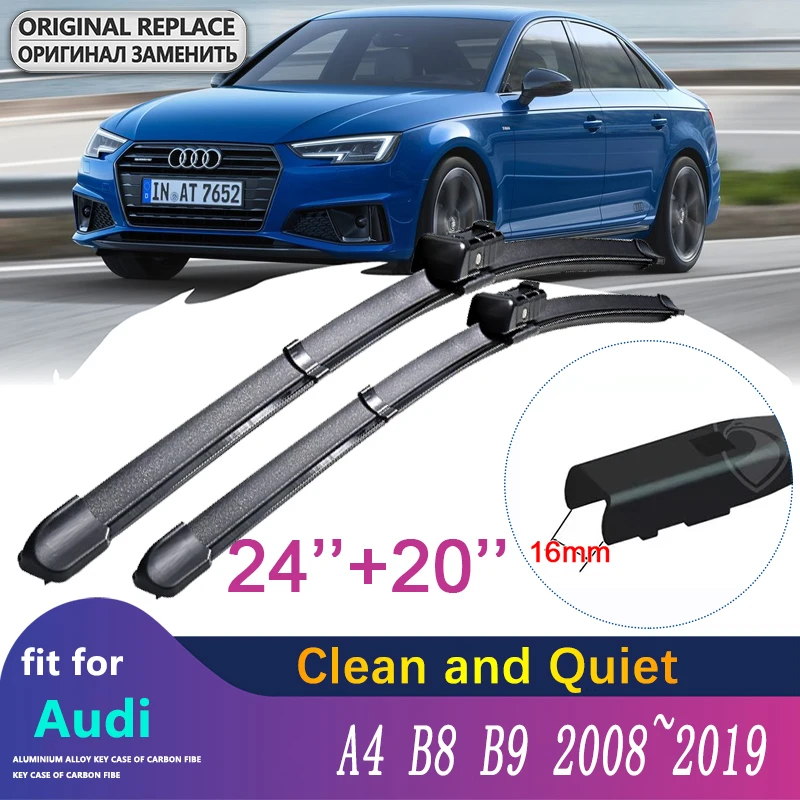 

Car Wiper Blades for Audi A4 B8 B9 2008~2019 Front Windscreen Windshield Wipers 2009 2010 2015 2016 2017 2018 Car Goods