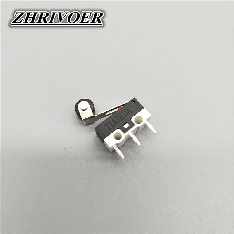 10Pcs Micro Limit Switch Push Button Switch 1A 125V AC Mouse Switch 3Pins Long Handle Roller Lever Arm SPDT 12* 6 *6mm TIAIHUA