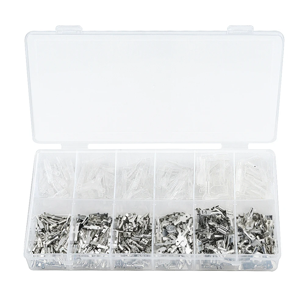 

450PCS/Box 2.8mm 4.8mm 6.3mm Crimp Terminals Insulated Male Female Seal Electrical Wire Connectors Crimp Terminal Assortment Kit