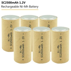 4-20pcs SC Nimh Ni-Mh 1.2V 2500mah Rechargeable Power Tool Battery Cell SC Discharge Rate 10C-15C Replacement Batteries