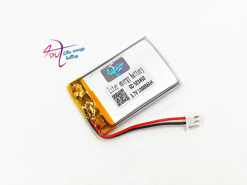 JST XH 2.54mm 503450 523450 3.7V 1000MAH Litowo-polimerowa LiPo akumulator do Mp3 słuchawki PAD DVD bluetooth aparat fotograficzny