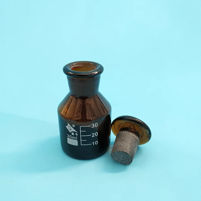 Brown reagent bottle,amber,30ml60ml125ml250ml500ml1000ml,Narrow neck,Standard ground glass stopper,Ordinary glass,Graduations